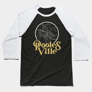 Poolesville Maryland Map Baseball T-Shirt